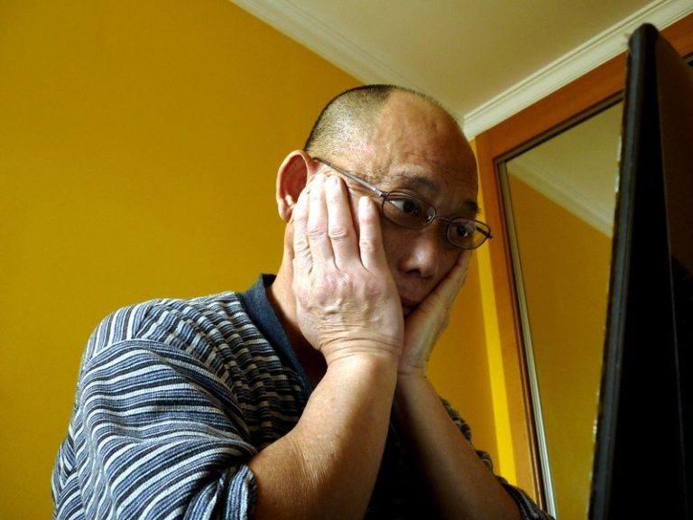 Stressed man
