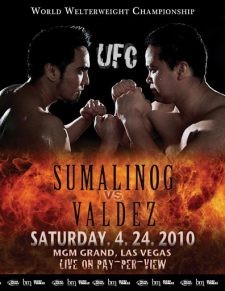 UFC poster from 2010 promoting Sumalinog vs Valdez fighting for the Welterweight Championship
