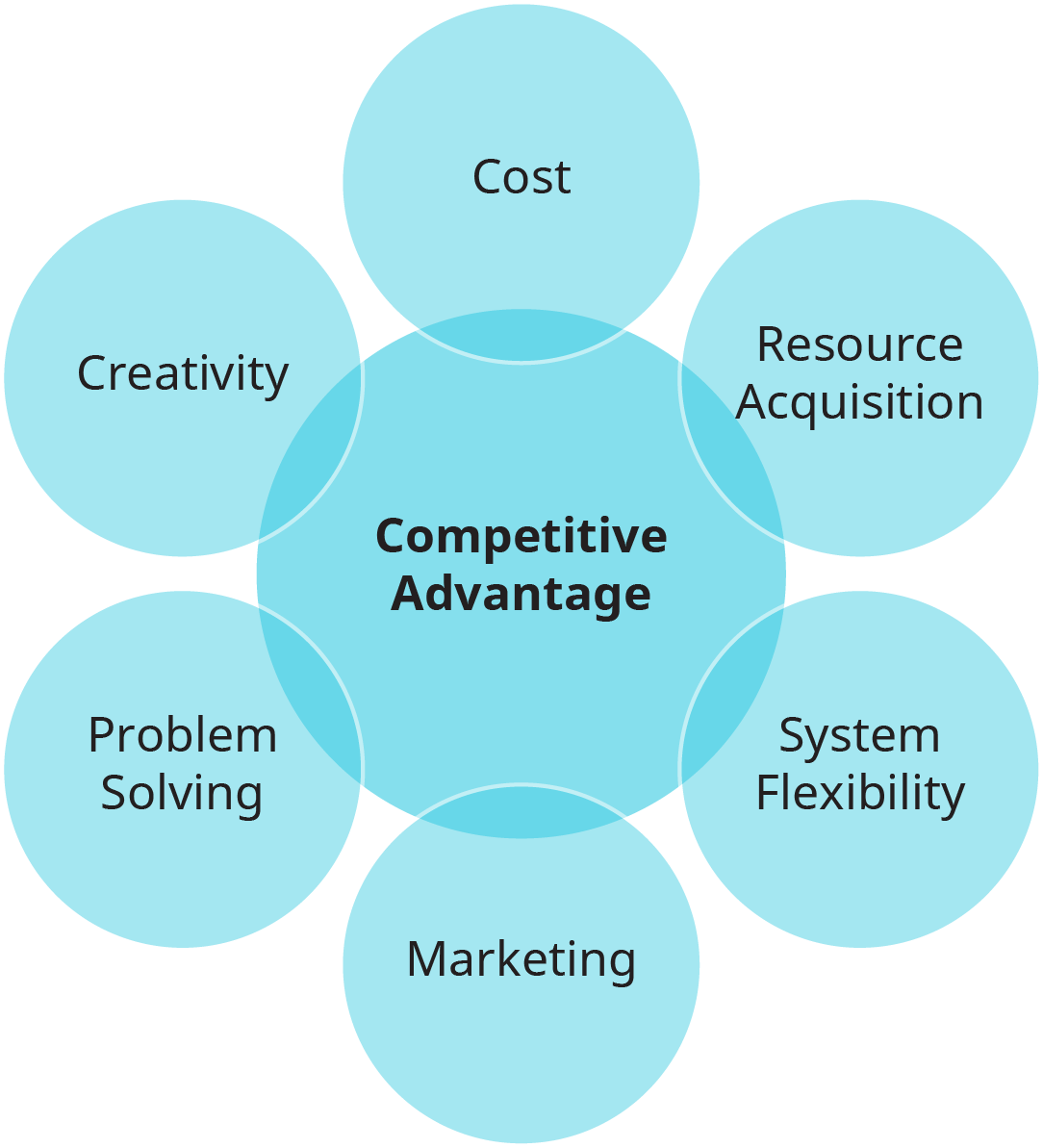 An illustration shows six opportunities that companies may receive when pursuing a strategy.
