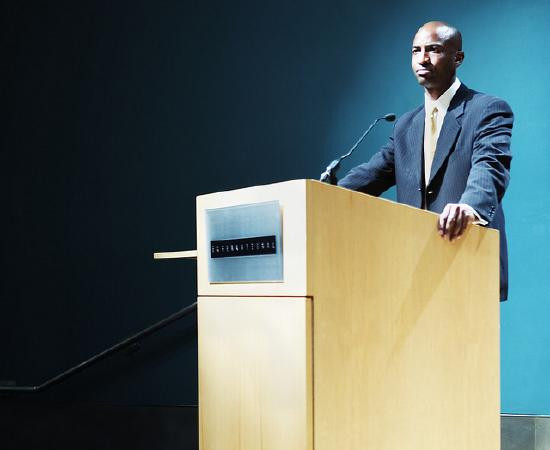 Speaker at Podium